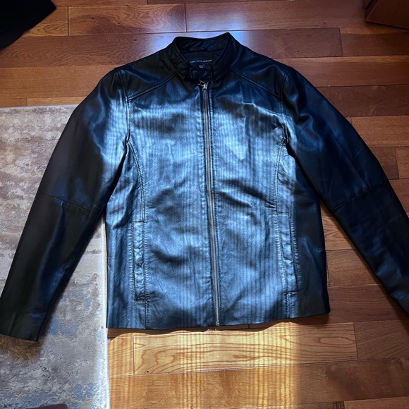 Saks Fifth Avenue Leather Jacket - Picture 2 of 7